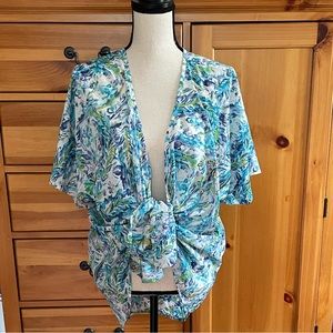 XL/1X, beautiful cover-up or open-front overlay. 0 flaws